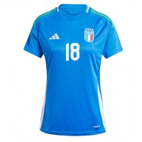 Camisa de time de futebol Itália Nicolo Barella #18 Replicas 1º Equipamento Feminina Europeu 2024 Manga Curta